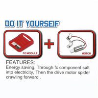 HKM-203411 Salt Water Powered Spider Robot Toy for Children - Educational DIY STEM Experiment