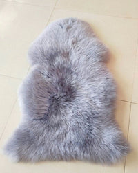 HKM-203475 Luxurious Australian Pure White Lambskin Wool Carpet - Long-Haired, 100mm Thick, 7 Sq Ft