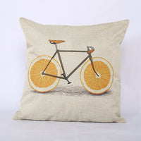 HKM-203539 Pineapple Print Square Linen Pillowcase for Car and Home Decoration