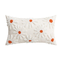 HKM-203603 Scandinavian Floral Tufted Pillowcase – Cotton Cushion Cover for Home Décor