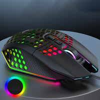 HKM-203667 Ergonomic Wired Gaming Mouse with Adjustable 8000 DPI Optical Sensor and 7 Programmable Keys