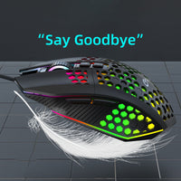 HKM-203667 Ergonomic Wired Gaming Mouse with Adjustable 8000 DPI Optical Sensor and 7 Programmable Keys