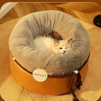 HKM-203859 Closed Solid Color Pet Warm Cat Nest