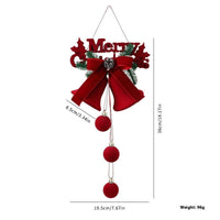 HKM-203923 Elegant Flocking Christmas Tree Ornaments - Wine Red Bells & Decor for Festive Celebrations