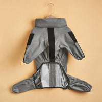 HKM-203923 Fashionable Large Dog Stormsuit - Silver Gray Summer Sunscreen Apparel