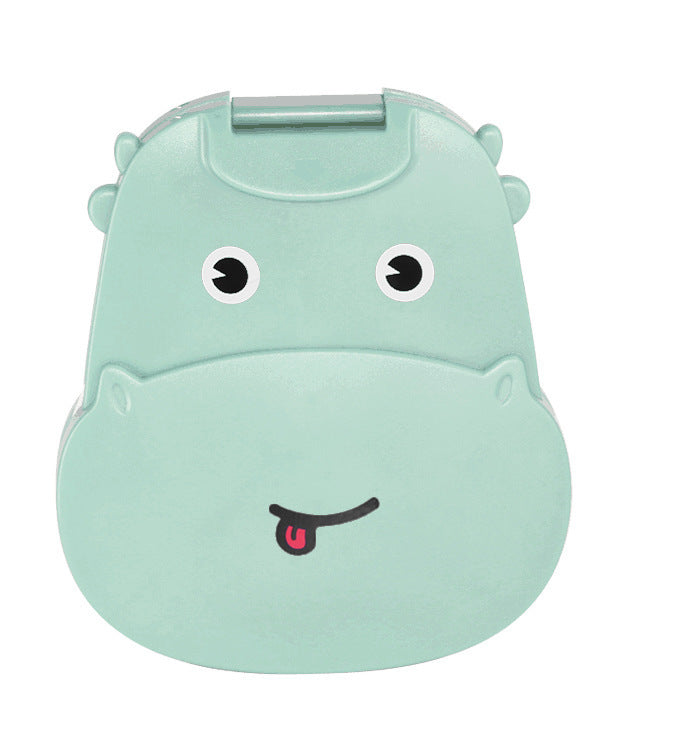 KTX-203987 Kids Cartoon Nap Pillow in Random Expressions – Cotton Cushion in Blue, Pink, Dark Green