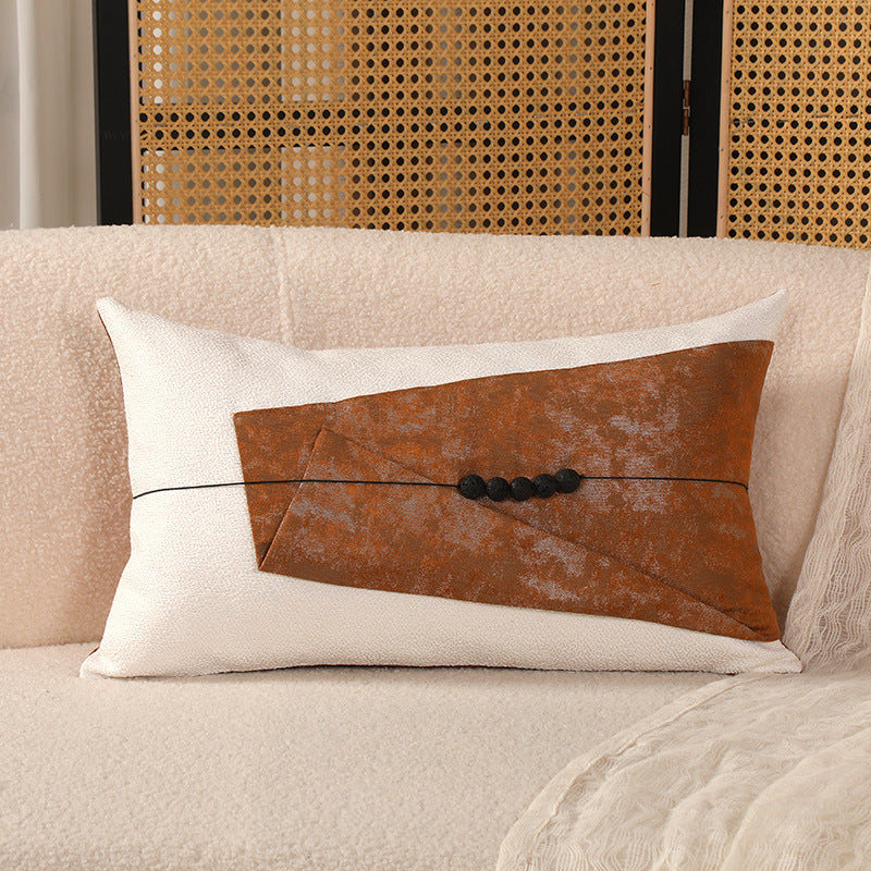 HKM-204115 New Chinese Style Cotton and Linen Pillow Cover - Available in Multi-Color Options, 45x45cm and 30x50cm