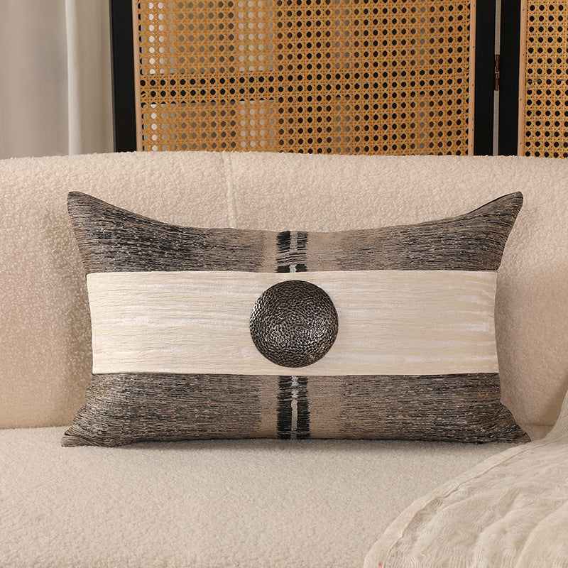 HKM-204115 New Chinese Style Cotton and Linen Pillow Cover - Available in Multi-Color Options, 45x45cm and 30x50cm