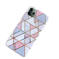 HKM-204563 Galvanized Marble TPU Back Cover for Select iPhone Models