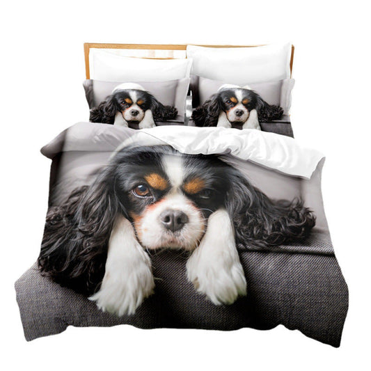 HKM-204627 Coral Fleece Bedding Set for Pets - Multiple Sizes and Three-Piece Options