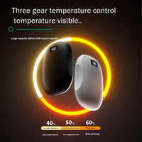 HKM-204691 USB Rechargeable Electric Hand Warmer with Digital Display and Power Bank Function for Camping and Outdoor Activities
