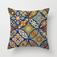 HKM-204755 Mandala Printed Peach Skin Pillowcase for Sofa – Soft and Stylish Cushion Cover