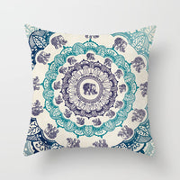 HKM-204755 Mandala Printed Peach Skin Pillowcase for Sofa – Soft and Stylish Cushion Cover