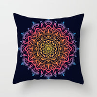 HKM-204755 Mandala Printed Peach Skin Pillowcase for Sofa – Soft and Stylish Cushion Cover
