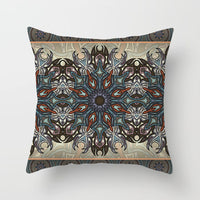 HKM-204755 Mandala Printed Peach Skin Pillowcase for Sofa – Soft and Stylish Cushion Cover