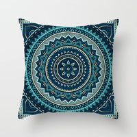 HKM-204755 Mandala Printed Peach Skin Pillowcase for Sofa – Soft and Stylish Cushion Cover