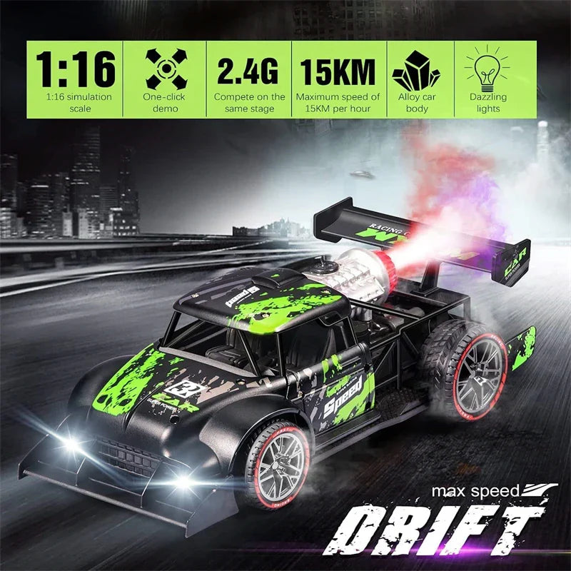 HKM-204883 2.4G RC Alloy Drifting Car - High-Speed Remote Control Racing Toy for Kids