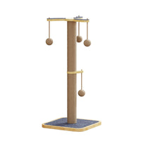HKM-204947 Scratch-Resistant Hanging Ball Toy for Cats - Pine & Multi-Layer Board Climbing Frame