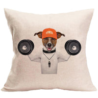 HKM-205011 Animal Pattern Polyester Cushion Cover - 45x45 cm - Available in Multiple Colors