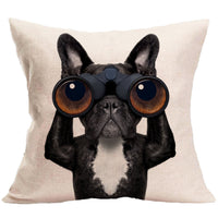 HKM-205011 Animal Pattern Polyester Cushion Cover - 45x45 cm - Available in Multiple Colors