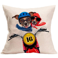 HKM-205011 Animal Pattern Polyester Cushion Cover - 45x45 cm - Available in Multiple Colors