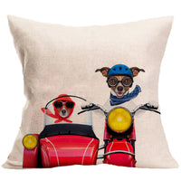 HKM-205011 Animal Pattern Polyester Cushion Cover - 45x45 cm - Available in Multiple Colors