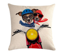 HKM-205011 Animal Pattern Polyester Cushion Cover - 45x45 cm - Available in Multiple Colors