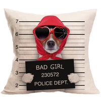 HKM-205011 Animal Pattern Polyester Cushion Cover - 45x45 cm - Available in Multiple Colors