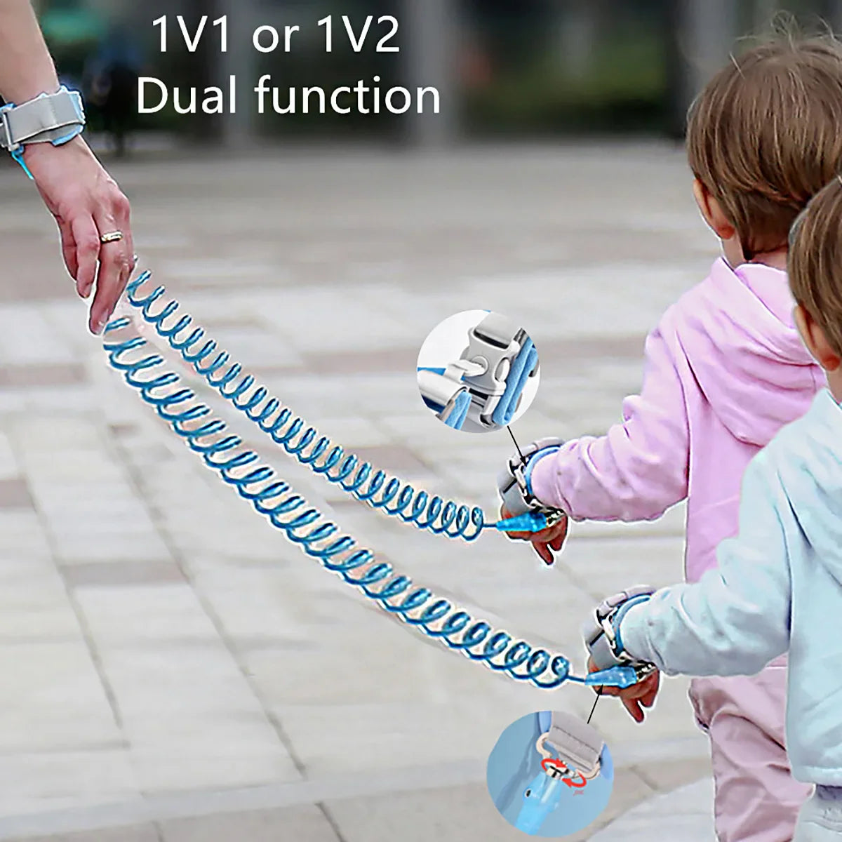 HKM-205139 Adjustable Children's Anti-Lost Wrist Band with Lock – 1.5m Safety Traction Rope