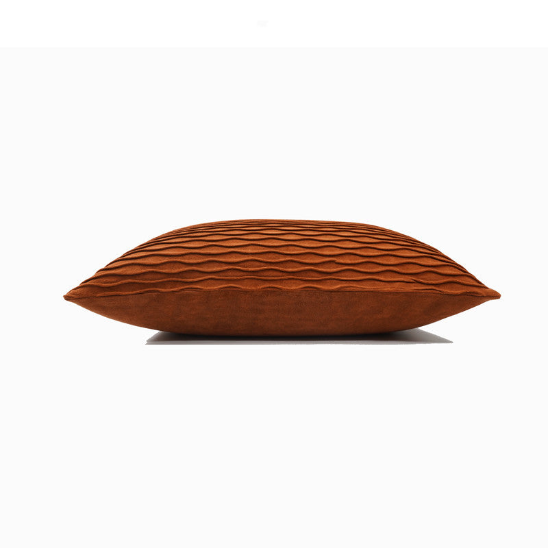 HKM-205139 Dark Brown Coffee Color Wave Pattern Modern Minimalist Waist Pillow 30x50cm or 35x55cm