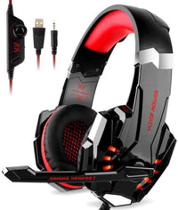 HKM-205203 Wired Luminous Headset with 3.5mm and USB Connectors, Includes Mouse and Mouse Pad