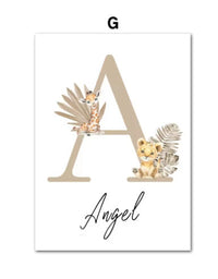 HKM-205395 Jungle Animal Canvas Wall Art for Children's Rooms in Various Sizes