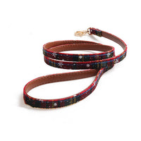 HKM-205459 Adjustable Christmas Pet Collar for Dogs and Cats - Stylish Red and Green Design, Suitable for Holiday Wear