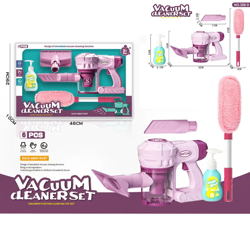 Kids Electric Cleaning Sweeping Machine Pretend Play Housework Toy Set