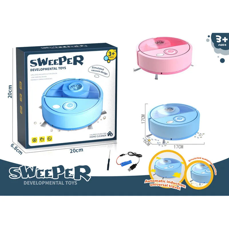 Kids Electric Cleaning Sweeping Machine Pretend Play Housework Toy Set