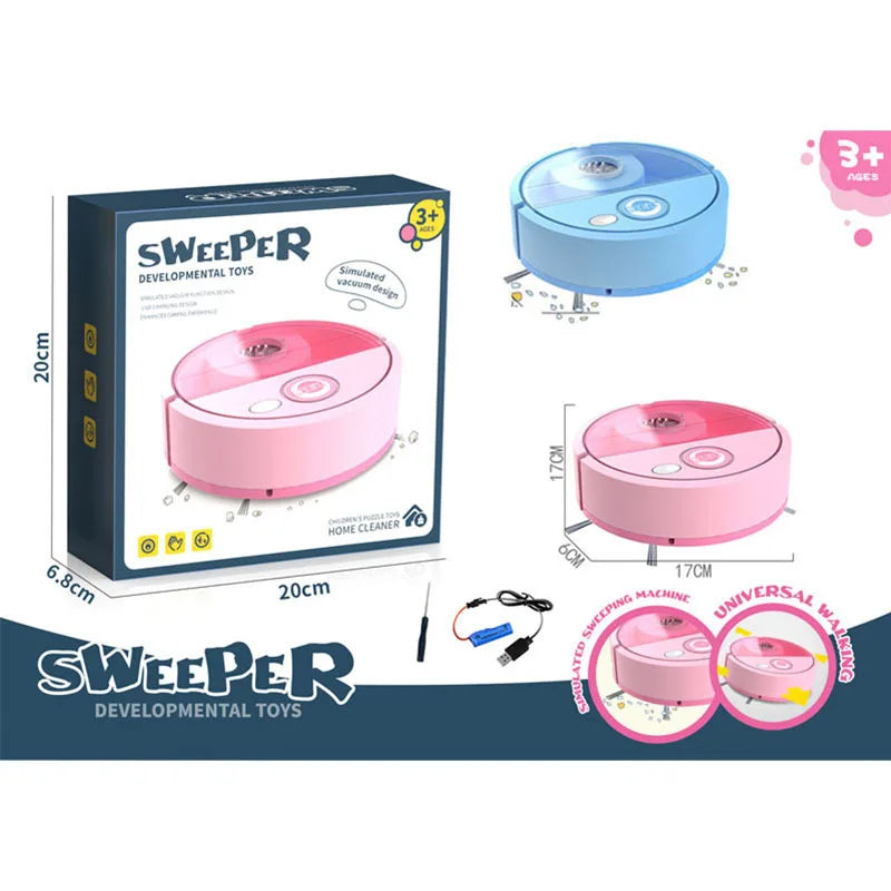 Kids Electric Cleaning Sweeping Machine Pretend Play Housework Toy Set