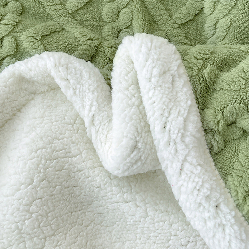 HKM-205459 Rhombus Tower Plant and Flower Velvet Fleece Blanket - Multiple Sizes Available