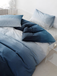 HKM-205779 Gradient Cotton Bedding Set - Four-Piece Collection for Various Bed Sizes