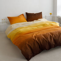 HKM-205779 Gradient Cotton Bedding Set - Four-Piece Collection for Various Bed Sizes