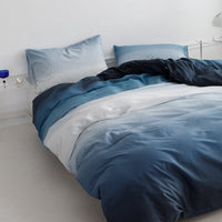 HKM-205779 Gradient Cotton Bedding Set - Four-Piece Collection for Various Bed Sizes