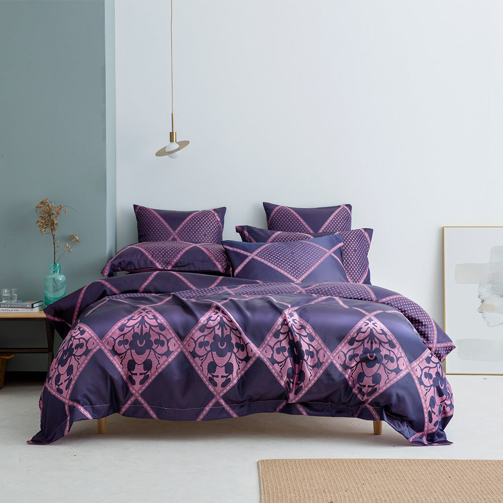 HKM-205779 Luxurious Jacquard Three-Piece Bedding Set in Polyester - Modern and Stylish