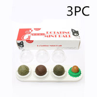 HKM-205907 Triple Rotating Catnip and Peppermint Licking Ball for Cats