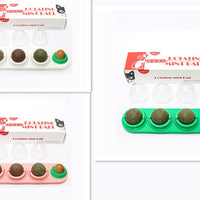 HKM-205907 Triple Rotating Catnip and Peppermint Licking Ball for Cats