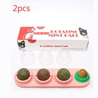 HKM-205907 Triple Rotating Catnip and Peppermint Licking Ball for Cats
