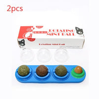 HKM-205907 Triple Rotating Catnip and Peppermint Licking Ball for Cats