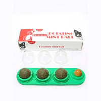 HKM-205907 Triple Rotating Catnip and Peppermint Licking Ball for Cats