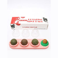 HKM-205907 Triple Rotating Catnip and Peppermint Licking Ball for Cats