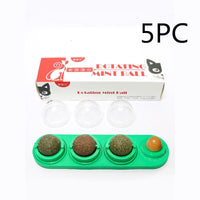 HKM-205907 Triple Rotating Catnip and Peppermint Licking Ball for Cats