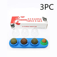 HKM-205907 Triple Rotating Catnip and Peppermint Licking Ball for Cats