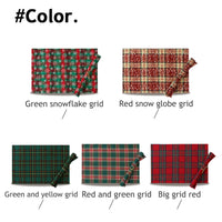 HKM-206227 Christmas Plaid Table Runner - Insulated Fabric for Holiday Dining - Multiple Sizes Available